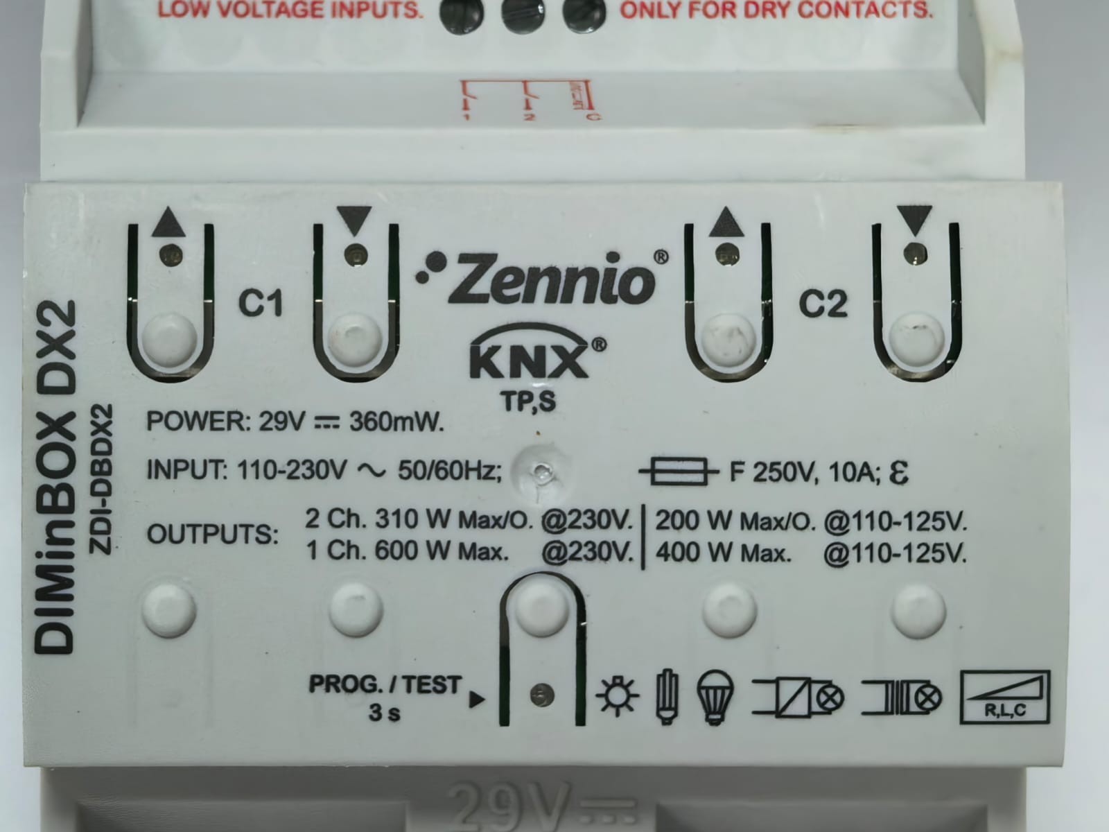 ZENNIO ZDI-DBDX2 ZENNIO DIMINBOX DX2 UNIVERSAL DIMMER ACTUATOR ZDI-DBDX2 3
