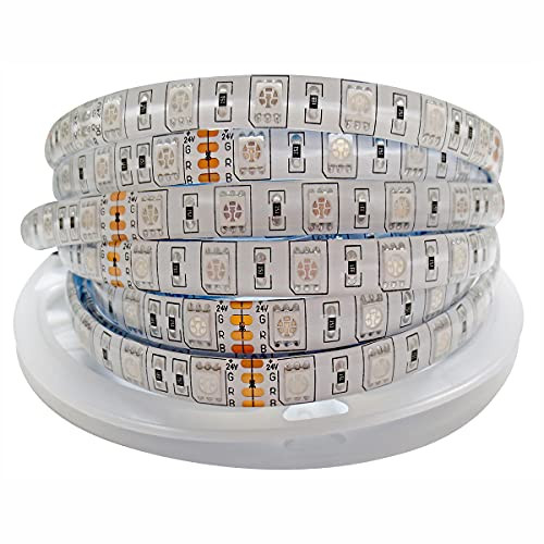Tesfish LED Strip RGB 24V IP65 - 5 Metri 300 LED SMD 5050 DIY