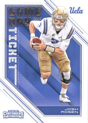 2018 Panini Contenders Draft Picks Game Day Tickets #2 Josh Rosen - FB