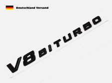 Für Mercedes Benz AMG V8 BITURBO Letters Emblem Badges Aufkleber Schwarz Glanz Für Mercedes Benz AMG V8 BITURBO Letters Emblem Badges Aufkleber Schwarz Glanz