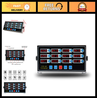 Kitchen Timers for Cooking, 12 Channel, Commercial Grade, Stainless Steel, LED D