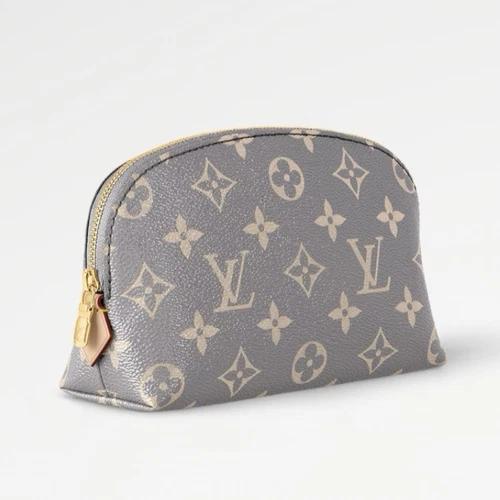 LOUIS VUITTON（LV） NUOVA Pochette Louis Vuitton Trianon grigia in tela rivestita Cosmetique PM M12440 nuova con scatola