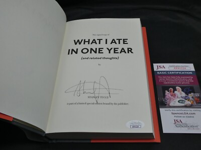 Stanley Tucci Signed 1st Edition HB Book What I Ate In One Year JSA #AY61224
