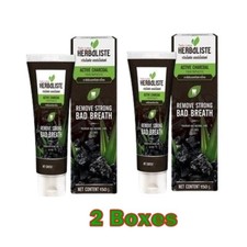2X Pasta de dientes herbolaria tailandesa carbón activo Twin Lotus cuidado bucal 150 g