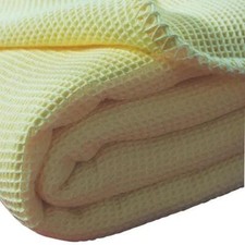 Patienten Wärmedecke Waffelpiqué 100% Baumwolle 150x210cm Waschbar bis 60 Grad