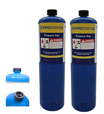 Plumbing Propane x2 Soldering Gas Cylinder 400g Disposable Blowtorch Fast Post!