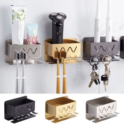 304 Stainless Steel Bathroom Toothbrush Holder Toothpaste Holder Stand - Image 1 of 4