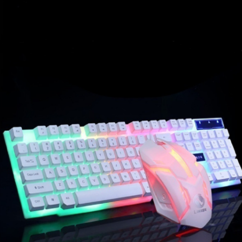 USB Keyboard and Mouse Set Wired Game Keyboard Mouse Kits Black / White - Picture 8 of 8