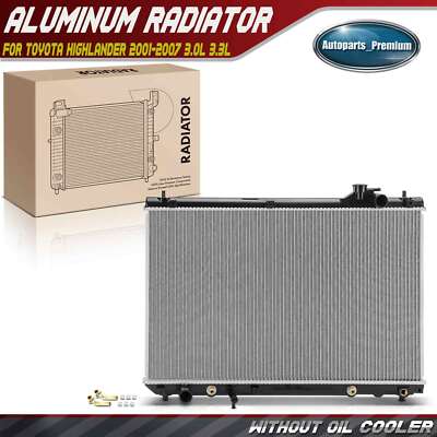 Aluminum Radiator Assembly for Toyota Highlander 2001 2002 2003-2007 3.0L 3.3L