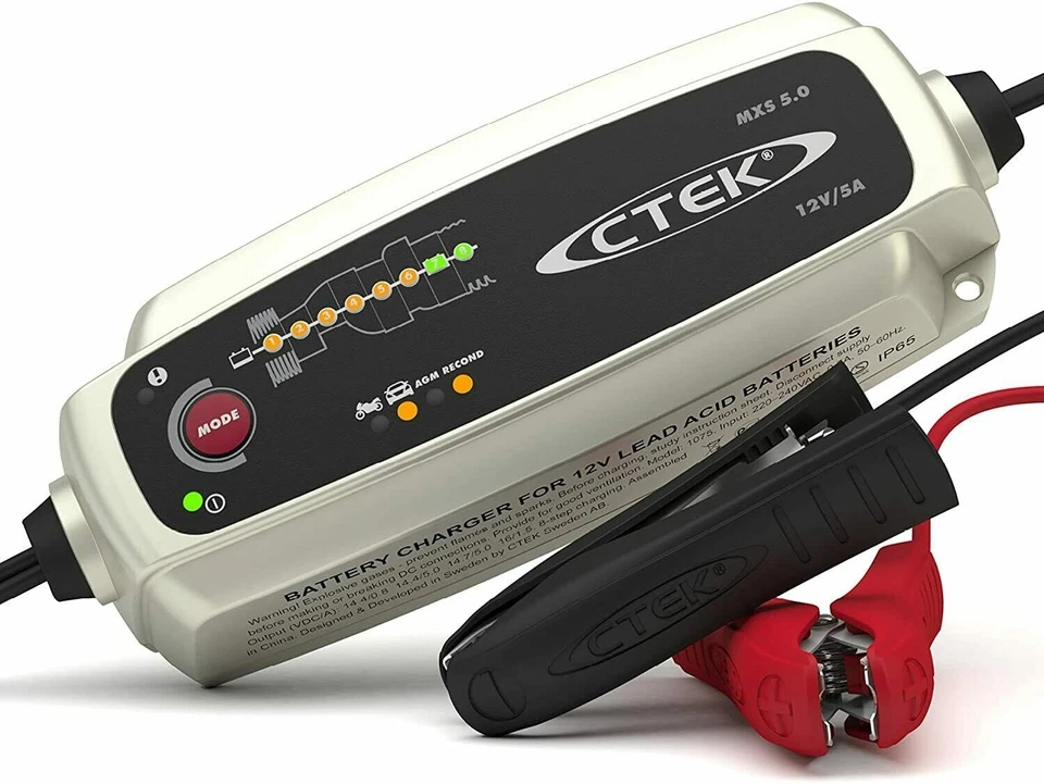 Chargeur de batterie de voiture Ctek MXS 5.0 12V 5A entretien compensation de... - Photo 1/4