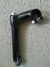 BICYCLE HANDLE BAR STEM  GOOSE NECK 22.2 MM BLACK, CRUISERS BMX 