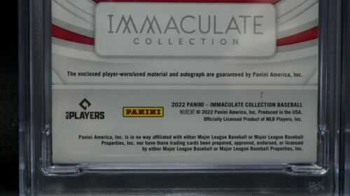2022 Panini Immaculate Jo Adell 10/10 Auto Glove Fabric Relic Nice Angels Patch - Picture 7 of 7
