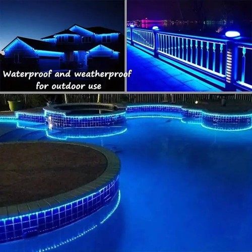 Solar LED Powered Fairy String Rope Strip Lights Waterproof Outdoor Garden Patio - Picture 15 of 28