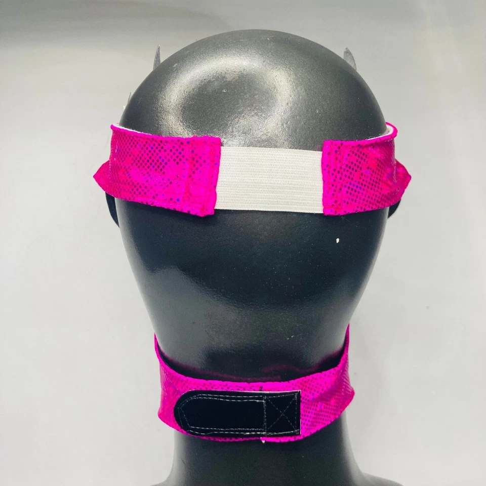 Máscara Lucha Libre La Hiedra Mujer Grado Semi Profesional Lucha Rosa y Dorado Foto 4 de 4