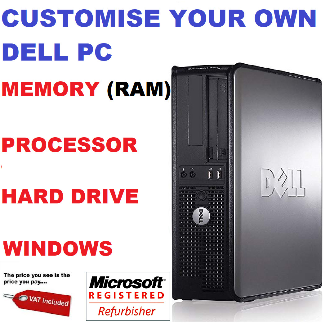FAST DELL OPTIPLEX COMPUTER TOWER DESKTOP PC CUSTOMISE RAM HDD PROCESSOR WINDOWS