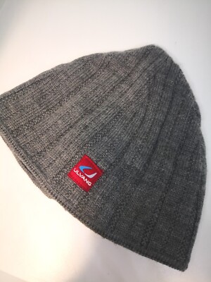 ULVANG| 100 %Merino Wool Ski Urban Basics  Beanie Hat Mens Headwear Gray Knit 56