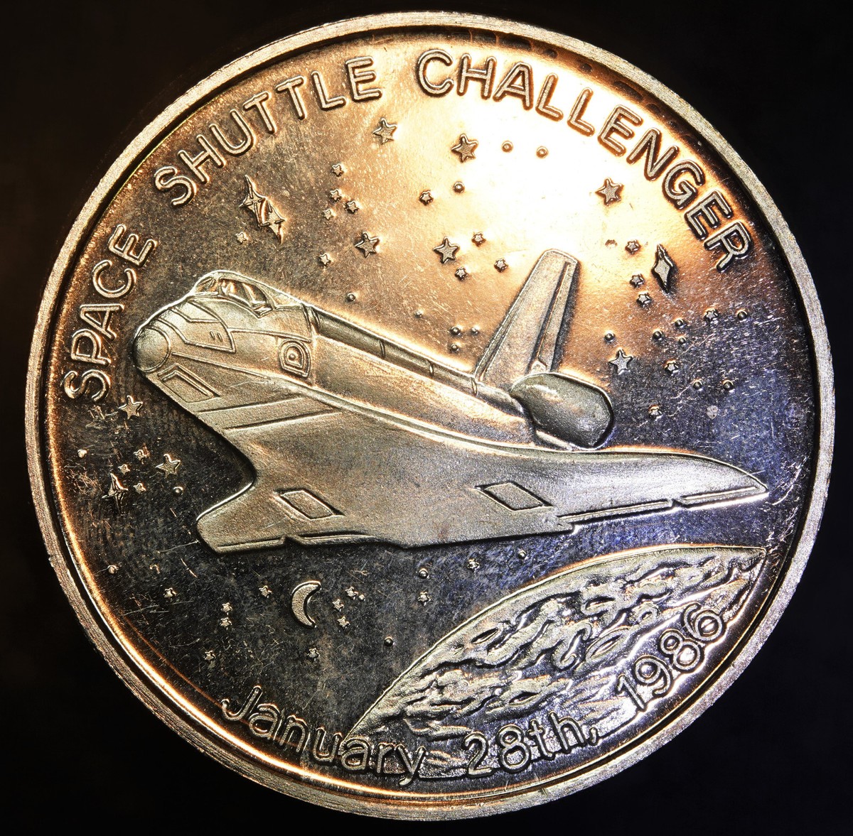 1986 Space Shuttle CHALLENGER 7 Great Americans 1oz 999 FINE