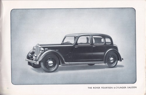 ROVER RANGE, SALOON CARS ONLY BROCHURE, DATED SEPTEMBER 1938. - Picture 7 of 12