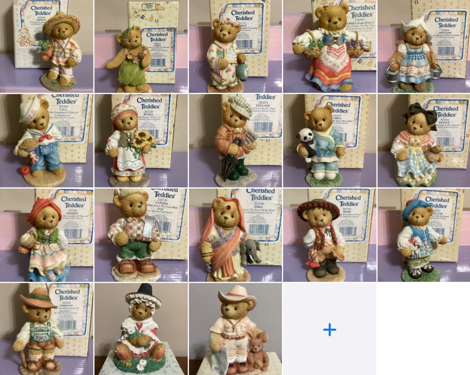 Figuras internacionales Enesco Cherished Teddies Across The Seas - elección de 18
