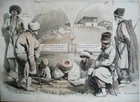 Russian lithograph. V. Timm. Dagestan. Russian Art Sheet. 1859. N 34. Gunit-Dagh