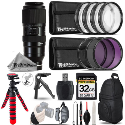 Tamron 50-400mm f/4.5-6.3 III VC Lens for Sony +MACRO UV-CPL-FLD Filter-32GB Kit