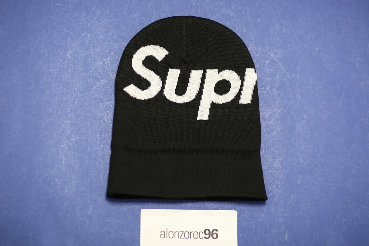 Supreme Black Big Logo Beanie FW23 PTON | eBay Supreme Black Big Logo Beanie FW23 PTON | eBay