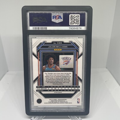 2022 Panini Prizm #246 Jalen Williams Red Ice Rookie RC PSA 10 Gem 