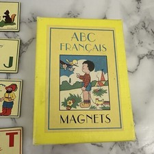 Cavallini Vintage ABC Francais Magnets Alphabet Letters Learning Retro Print