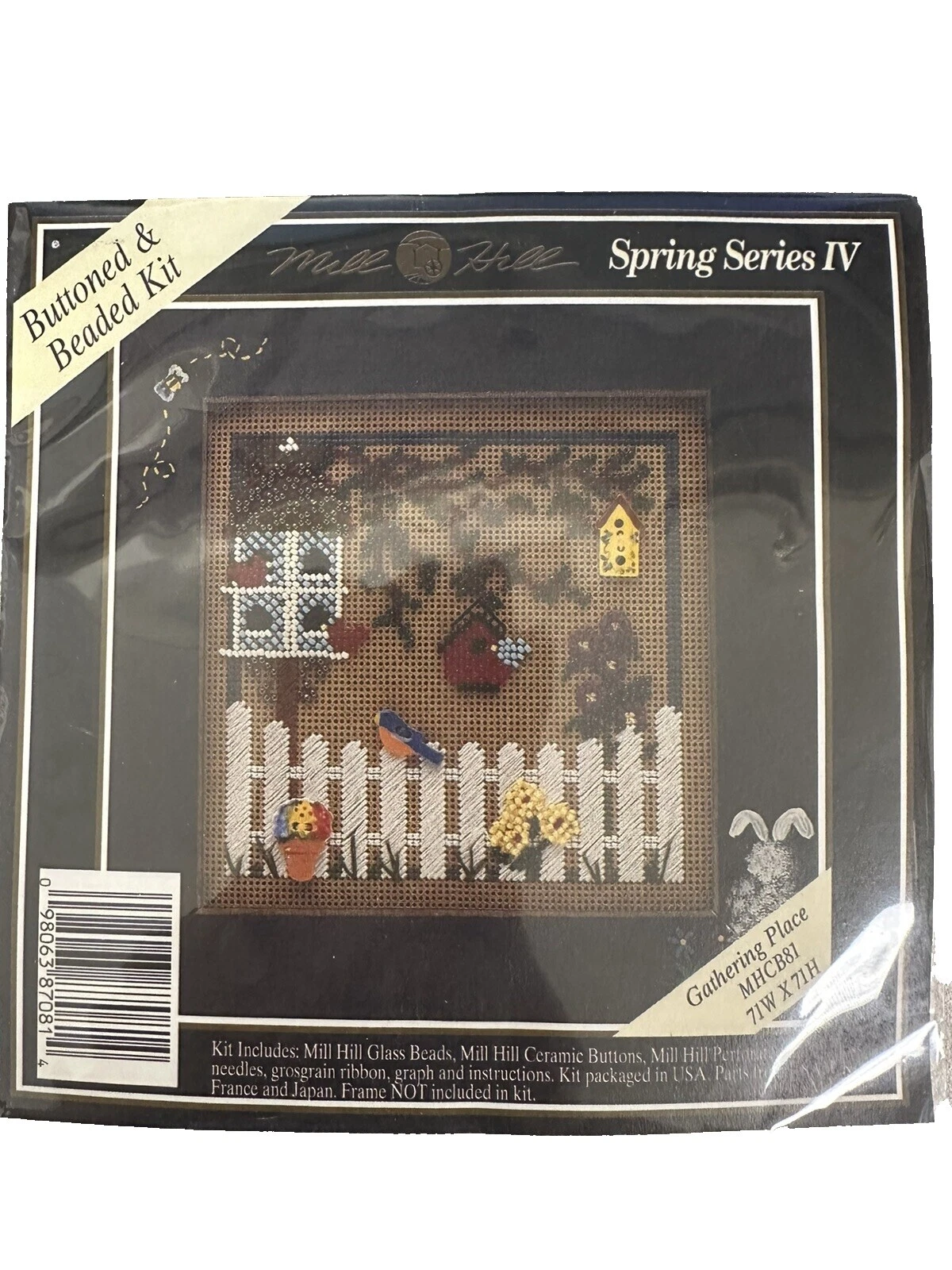 Cuadro ENMARCADO Mill Hill vacaciones Kits de Punto de Cruz