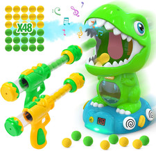 EagleStone Movable Dinosaur Shooting Toys for Kids 5-7 with Spraying, Electronic