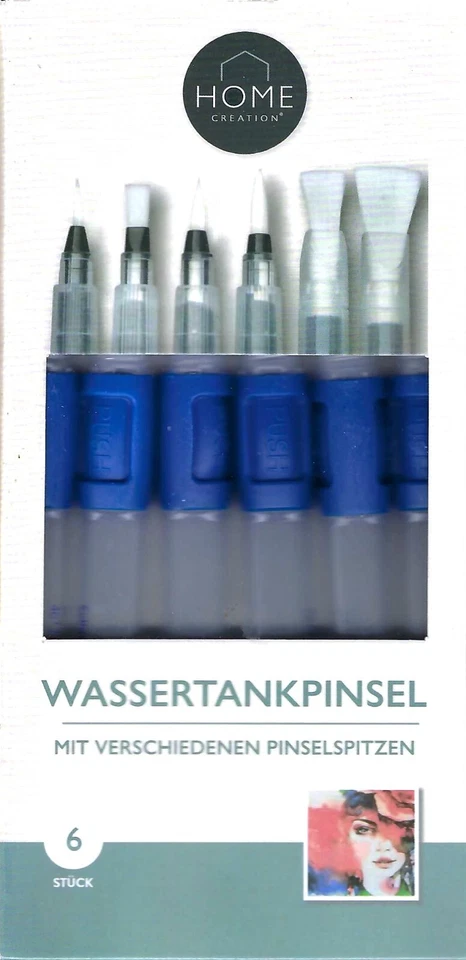 6 Stück Wassertankpinsel m. verschiedenen Pinselspitzen v. Home-Creation Neu&OVP