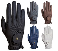 Gants D’Équitation Roeckl Grip Noir Blanc Bleu Marron