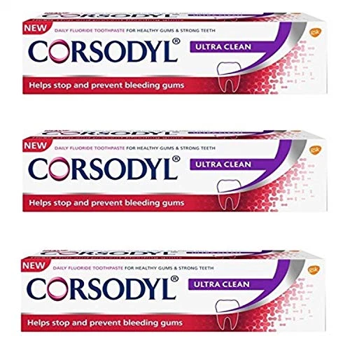 3 X Corsodyl Ultra Clean Toothpaste 75ml FREE DELIVERY