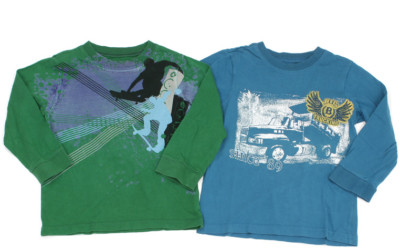 THE CHILDRENS PLACE 2x Langarmshirt Longsleeve Frontprints Jungen- Gr. 104-110
