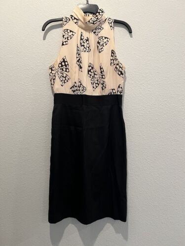 Vestido de seda firmado Milly estampado de lazo cuello alto falda de lana cintura chisme niña 6 - Imagen 3 de 14