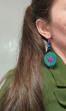 crochet hoop earrings.nice gift for her . birthday s gifts for girls