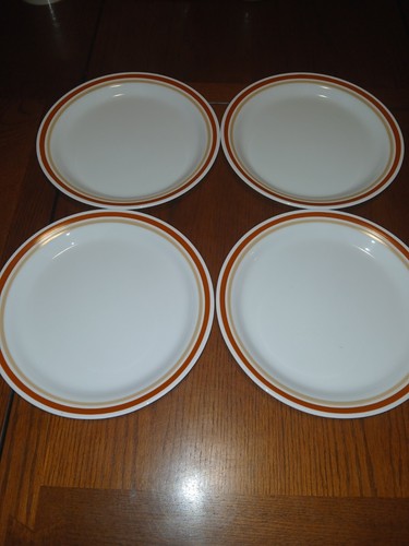 Corelle Cinnamon Chestnut Dinnerware Set Of 4 Dinner Plates 8.5"