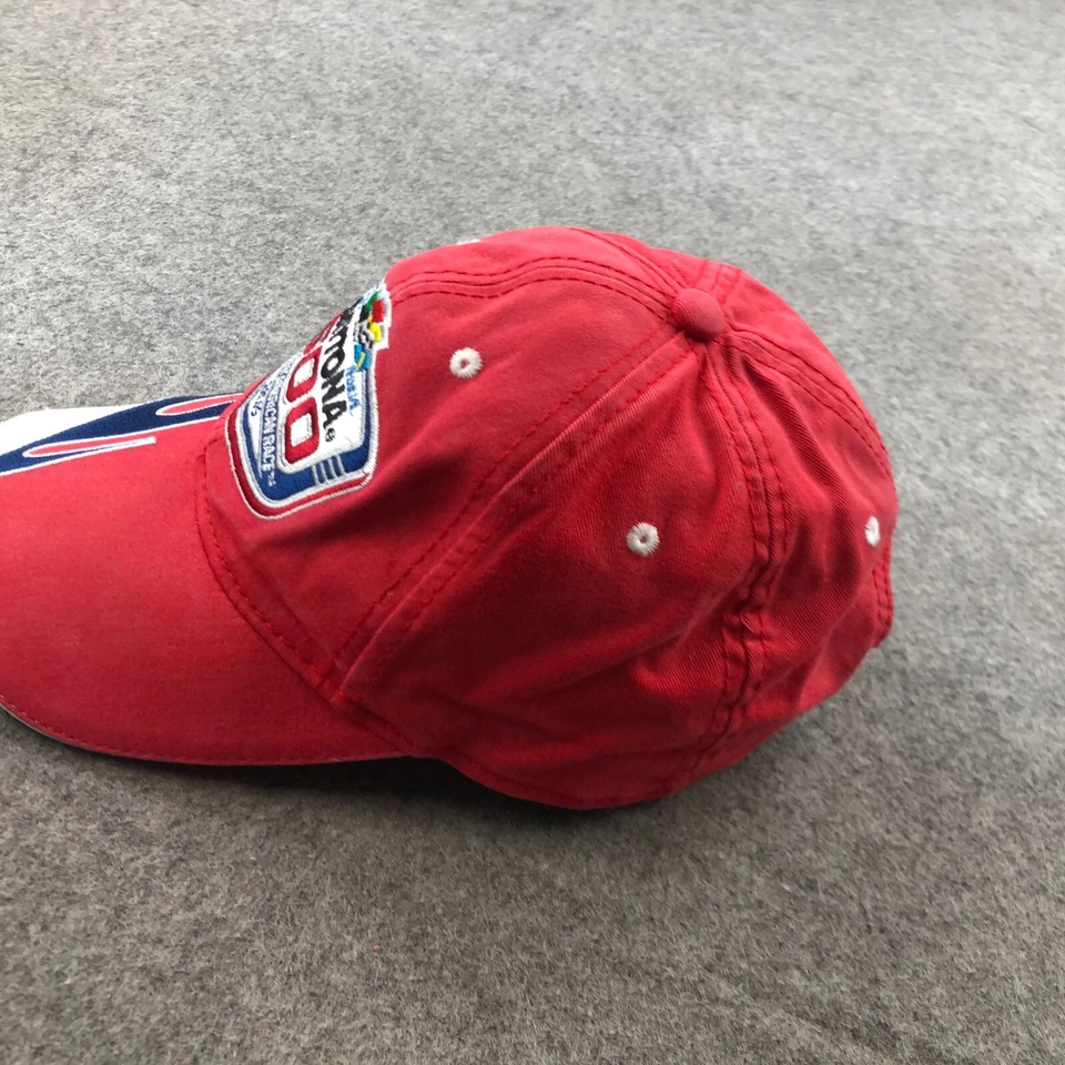 Gorra Nascar para hombre ajustable roja bordada Daytona 500 deletreada 2009 Foto 4 de 4