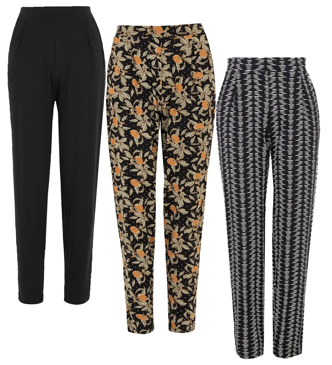 New Women M&S Jersey Pull On Tapered Ankle Grazer Trouser Size