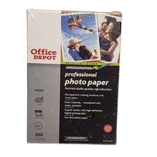 Office Depot Brilliant Gloss Professional Photo Paper 4x6" 100 Count New Sealed