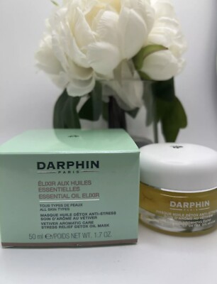 Darphin Essential Oil Elixir Vetiver Aromatic Stress Relief Detox Oil Mask 1.7oz