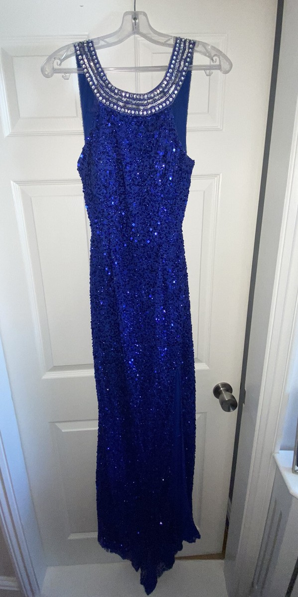 Scala Royal Blue sequin dress with Dress Bag UK