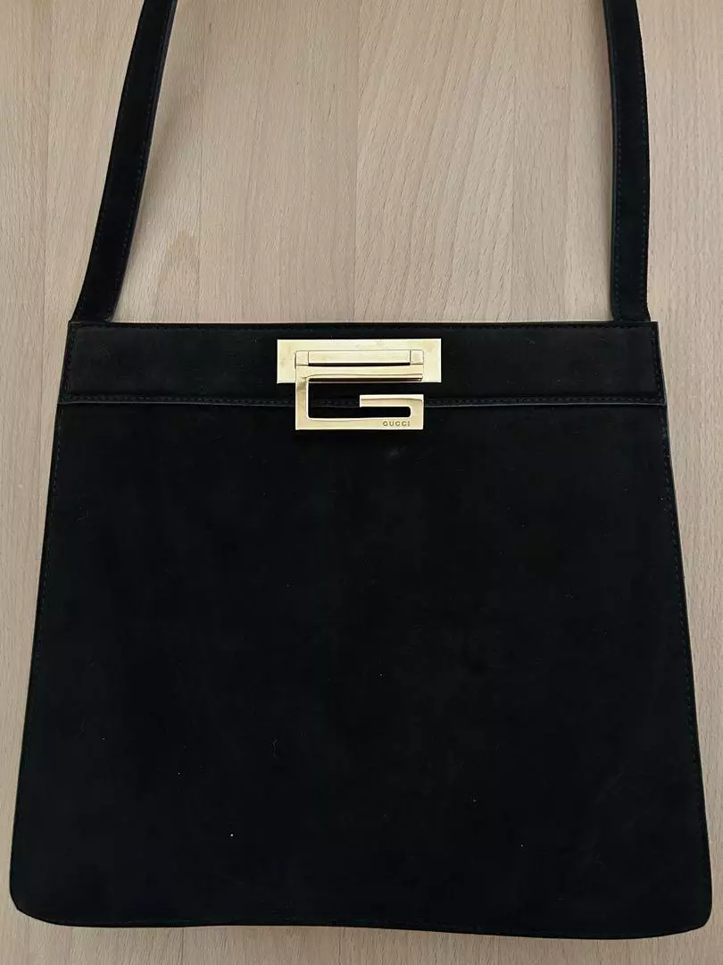 Sac à bandoulière GUCCI en daim noir #PC81VQ