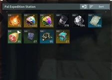 PALWORLD - 20 NECROMUS MAX UPGRADE  TO PAL EXPEDITION STATION 1348% MAX ITEMS.