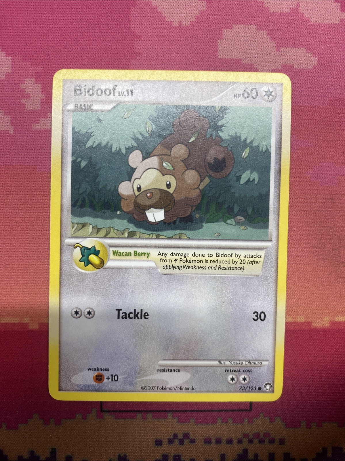 Pokemon Card Bidoof Mysterious Treasures Common 73/123 Near Mint