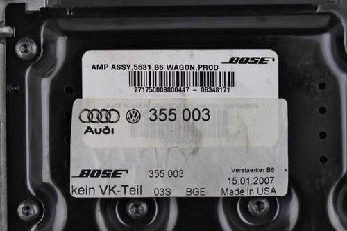 8E9035382E Original Audi A4 B7 8E Avant Sonido Bose Amplificador Para Subwoofer - Imagen 6 de 7