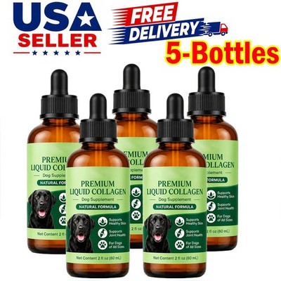 5X Clover Collagen For Dogs,Joint Mobility Support,Skin & Coat Supplement Drops