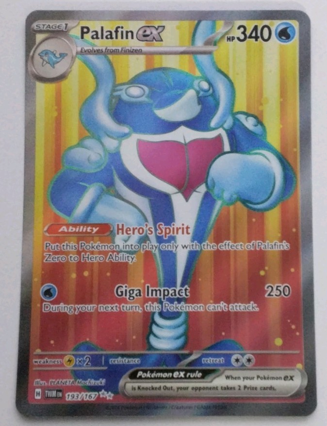 Pokémon TCG Palafin ex 193/167 Sv06: Twilight Masquerade Ultra Rare Holo English