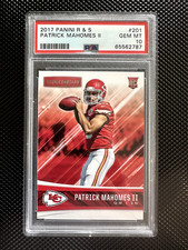 2017 Panini Rookies & Stars Patrick Mahomes II ROOKIE #201 PSA 10 GEM MINT