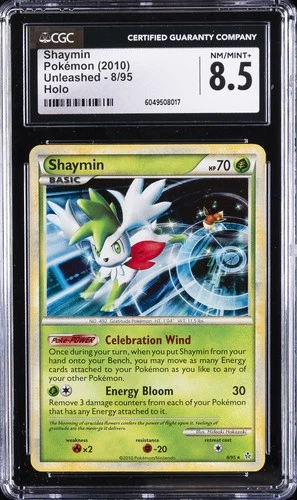 2010 POKEMON UNLEASHED HOLO #8/95 SHAYMIN CGC 8.5